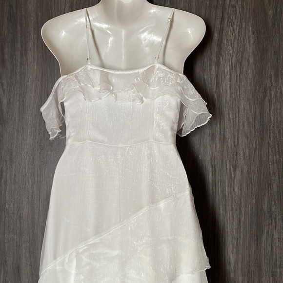 Lulu’s Ruffles White dress 👗 - Picture 9 of 14